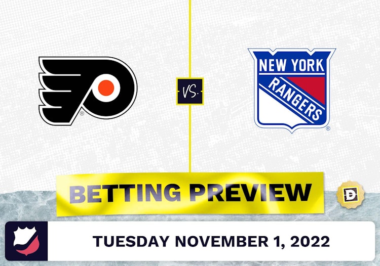 Flyers vs. Rangers Prediction and Odds - Nov 1, 2022