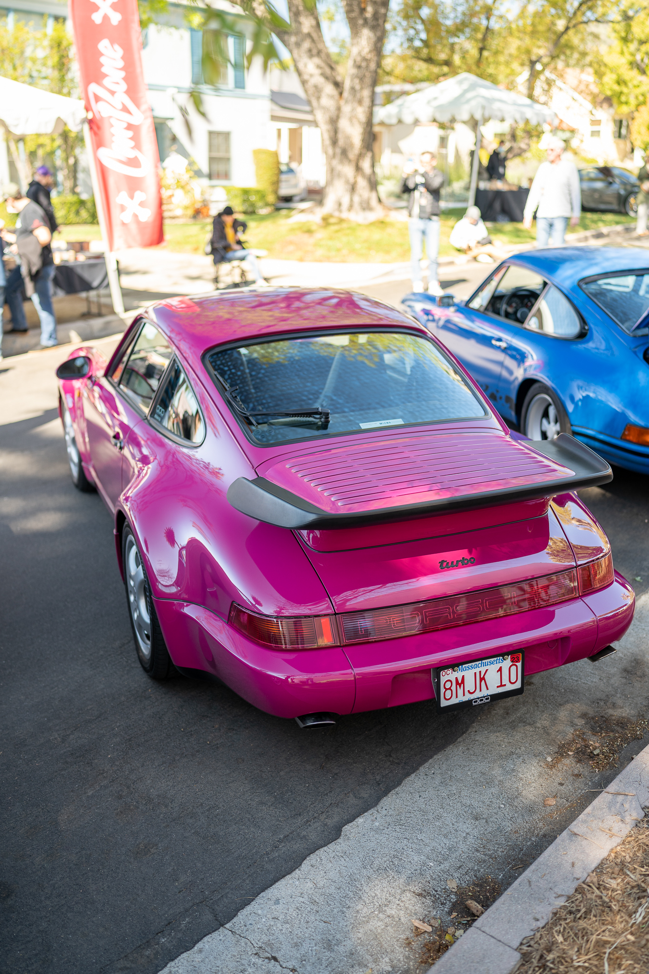 A rare 964 Turbo in Fraise