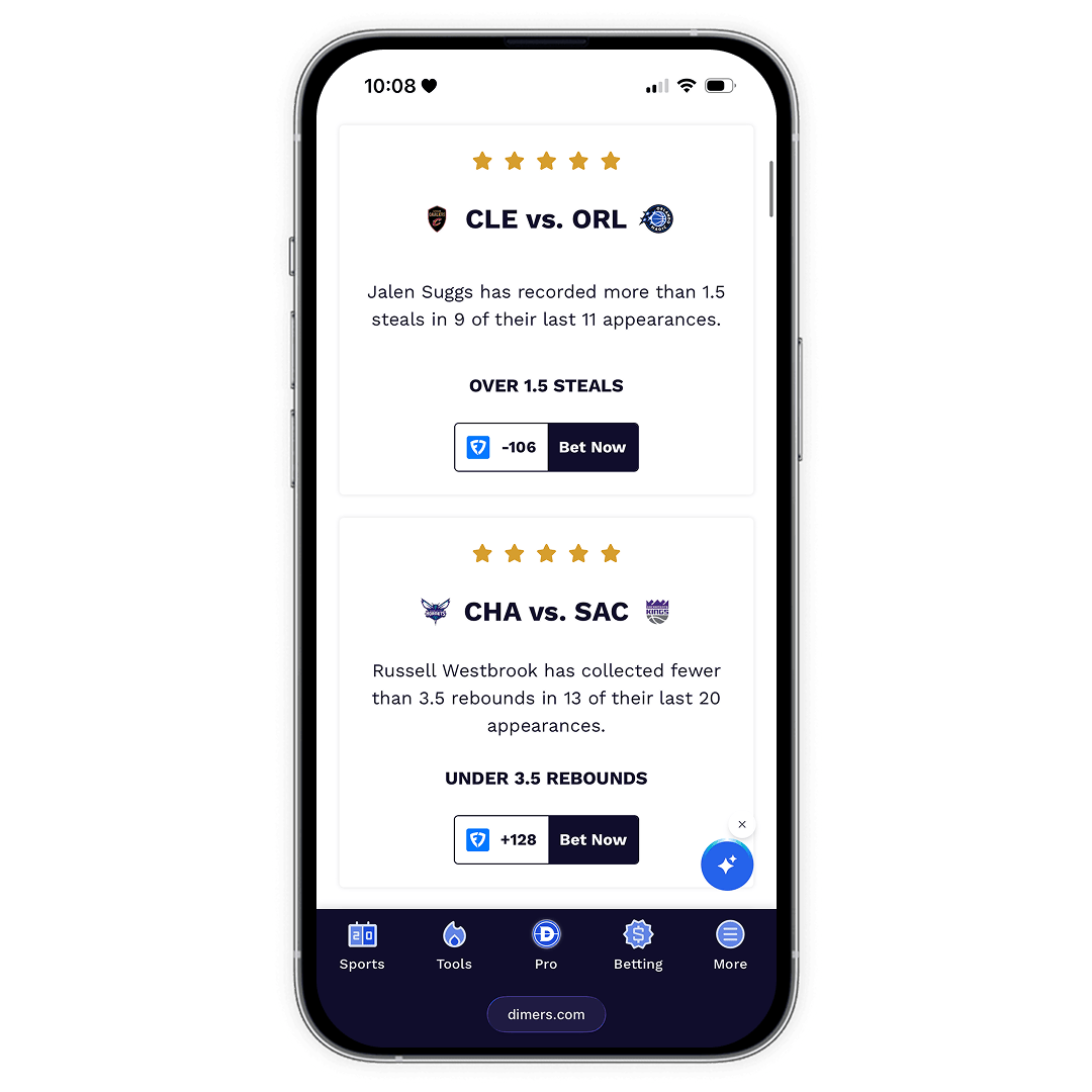 Player streaks at a glance