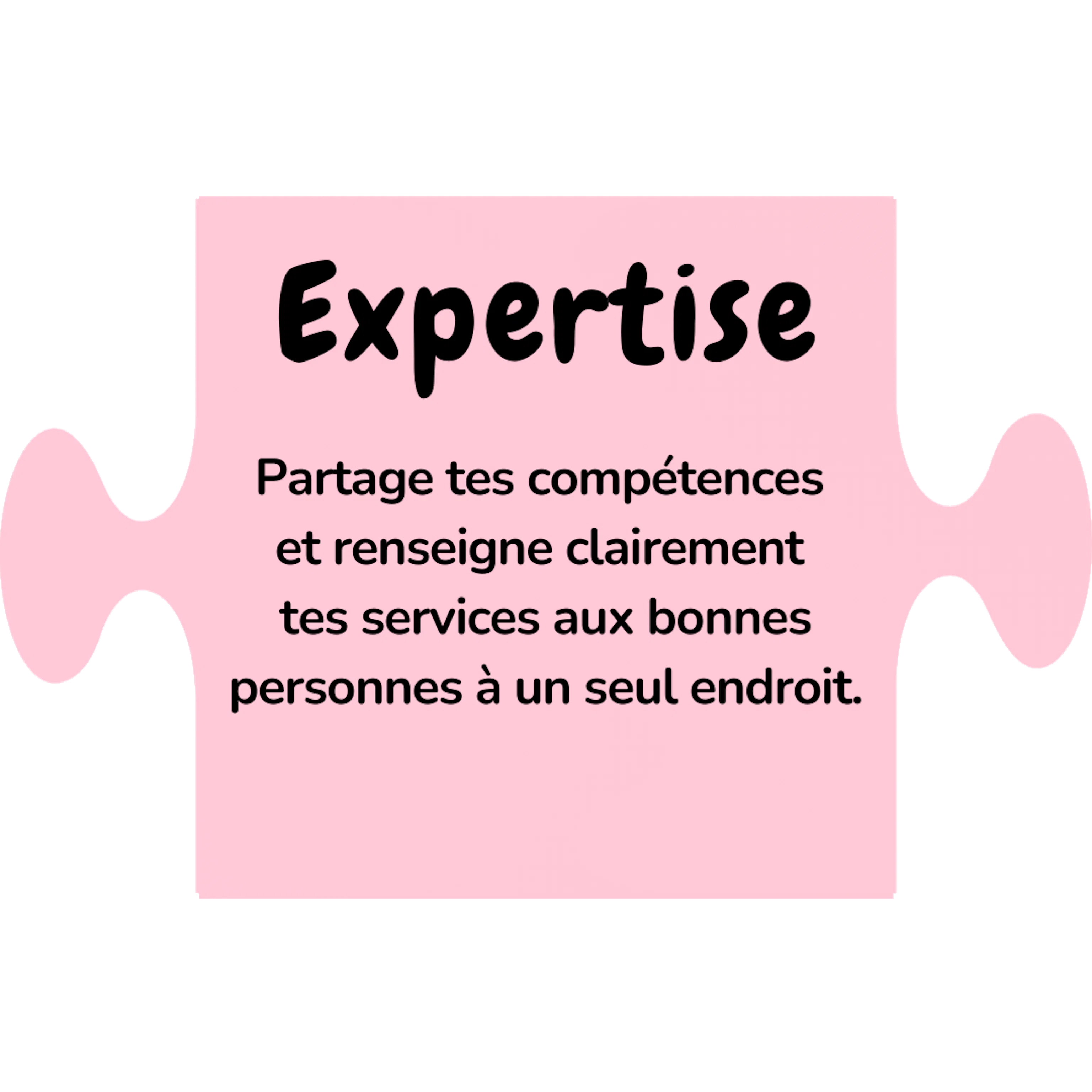 Partie intérieure du puzzle réprésentant l'expertise sur la structure d'un site web évolutif