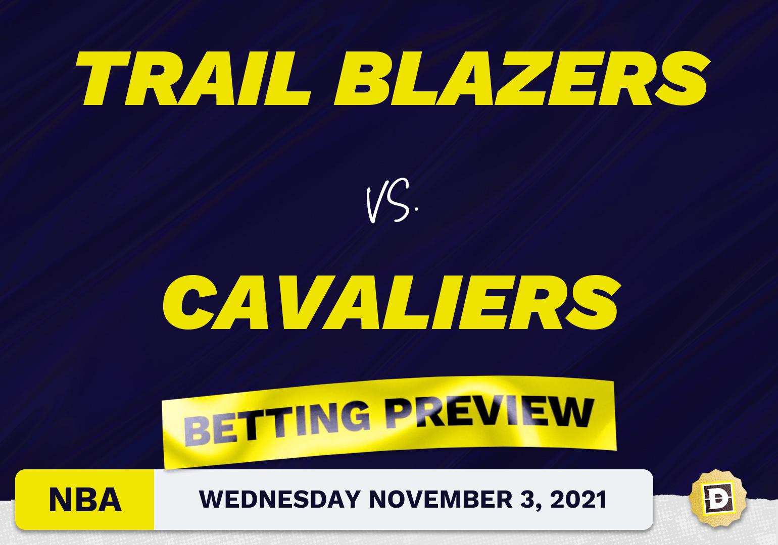 Trail Blazers vs. Cavaliers Predictions and Odds - Nov 3, 2021