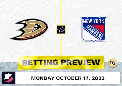Ducks vs. Rangers Prediction and Odds - Oct 17, 2022