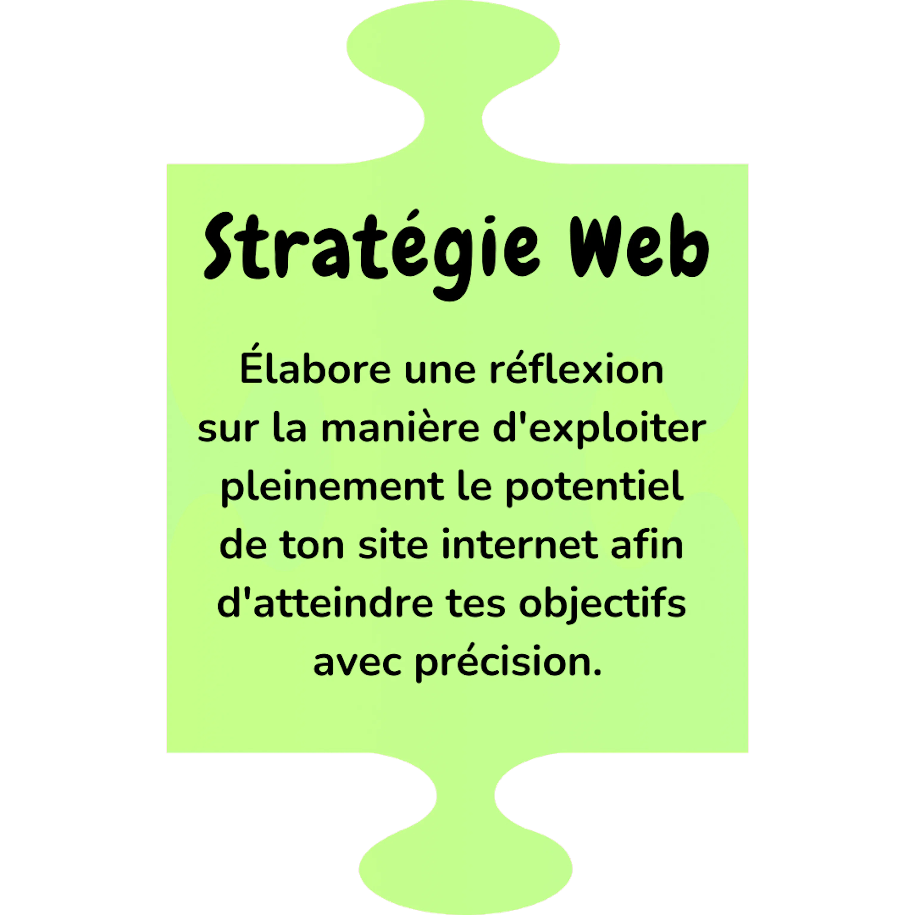 Partie intérieure du puzzle réprésentant la stratégie web sur la structure d'un site web évolutif