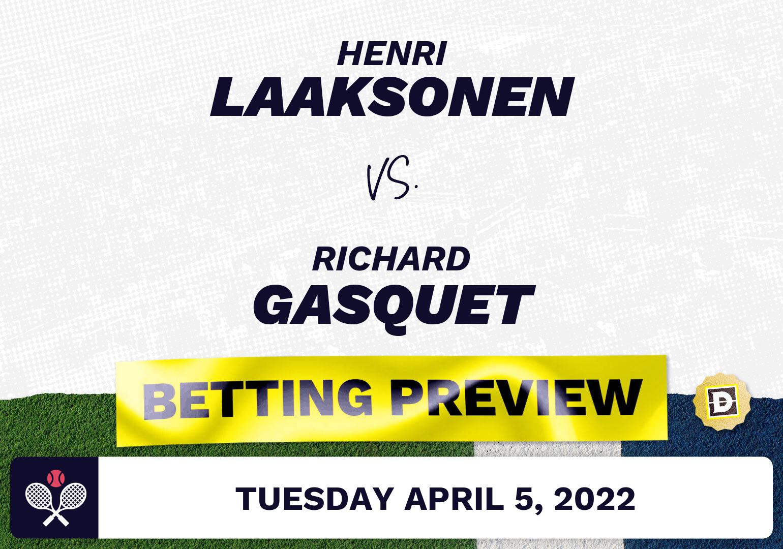 Henri Laaksonen vs. Richard Gasquet Predictions - Apr 5, 2022