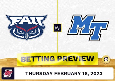 Florida Atlantic vs. Middle Tennessee CBB Prediction and Odds - Feb 16, 2023