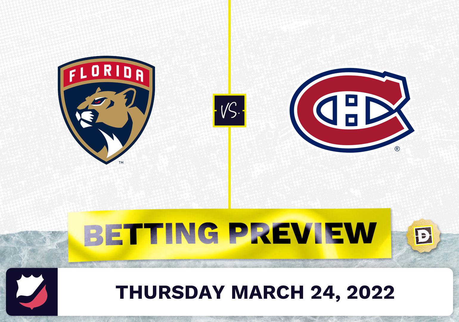 Panthers vs. Canadiens Predictions and Odds - Mar 24, 2022