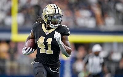Etienne OUT, Kamara IN: Dimers model projects 62 scrimmage yards, 38.8% TD chance vs. Falcons