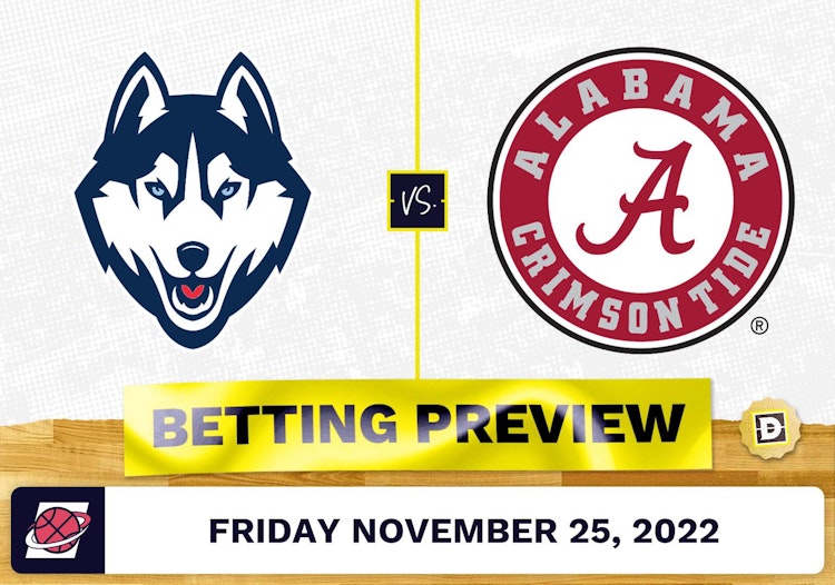 Connecticut vs. Alabama CBB Prediction and Odds - Nov 25, 2022