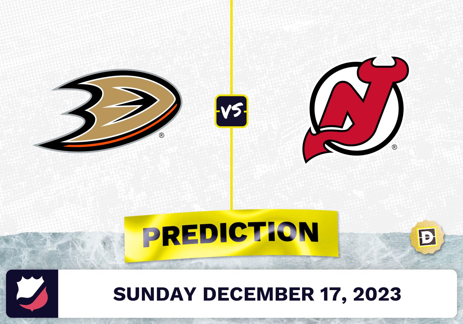 Anaheim Ducks vs. New Jersey Devils Prediction Odds Picks for NHL Sunday 12 17 2023