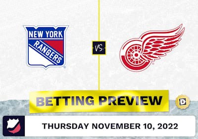 Rangers vs. Red Wings Prediction and Odds - Nov 10, 2022