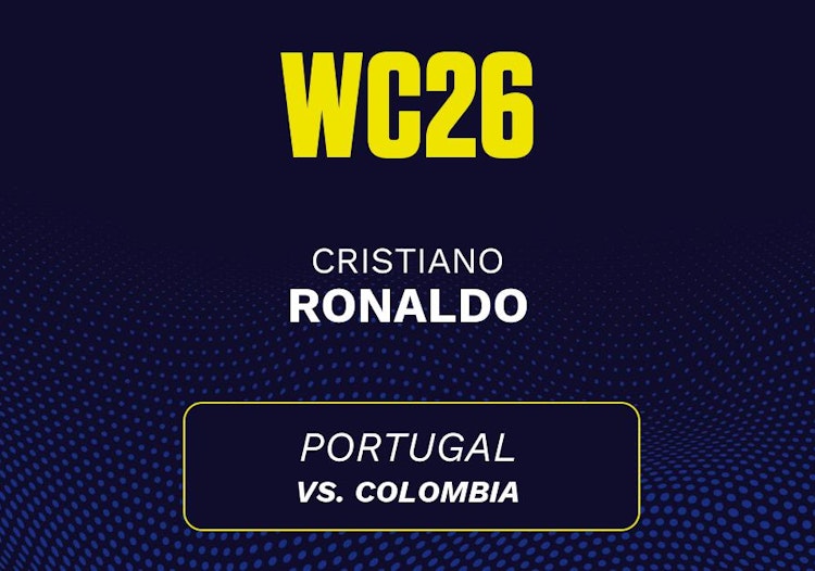 Cristiano Ronaldo projected stats for Saturday, June 27, 2026.