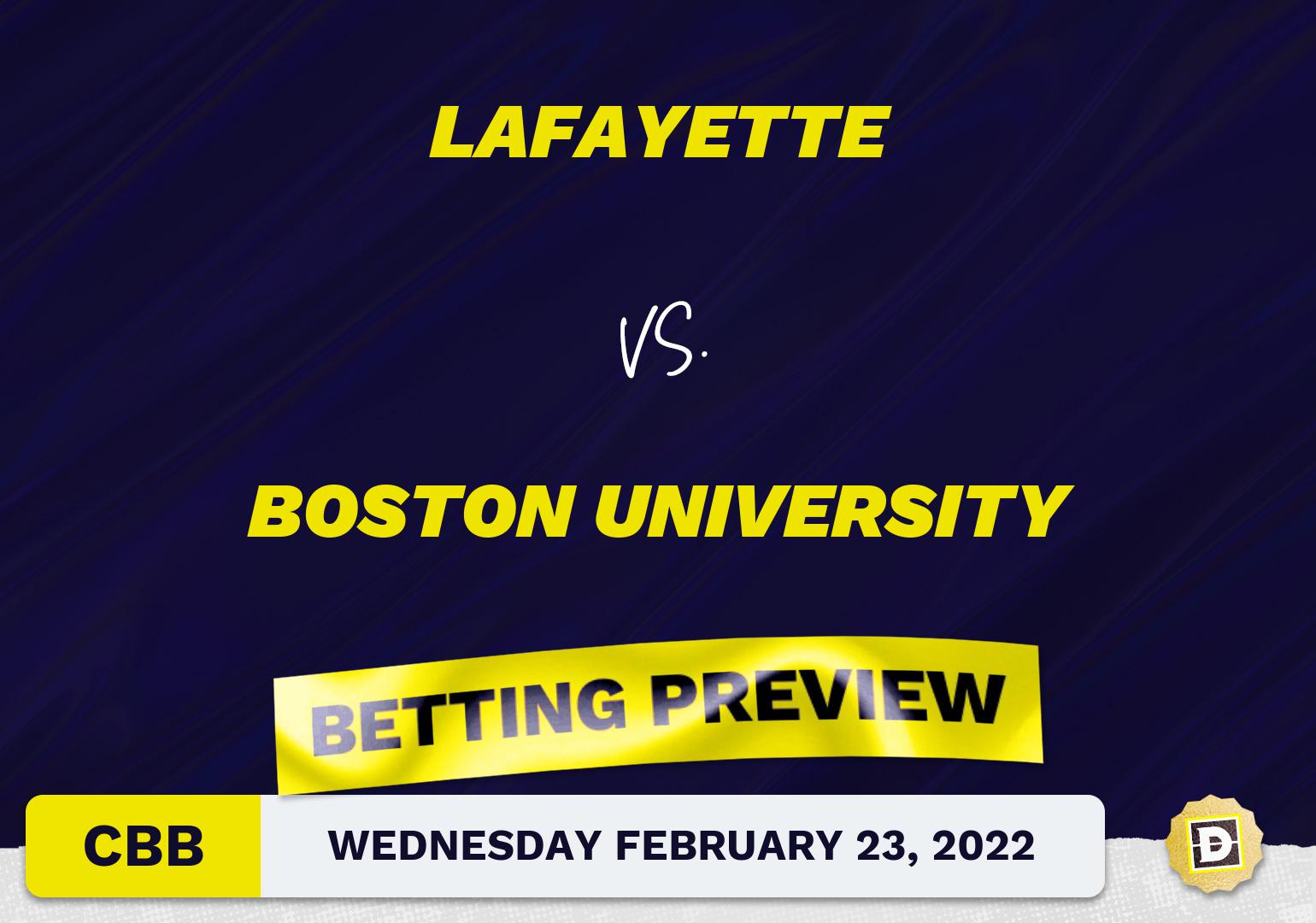 Lafayette vs. Boston University CBB Predictions and Odds - Feb 23, 2022
