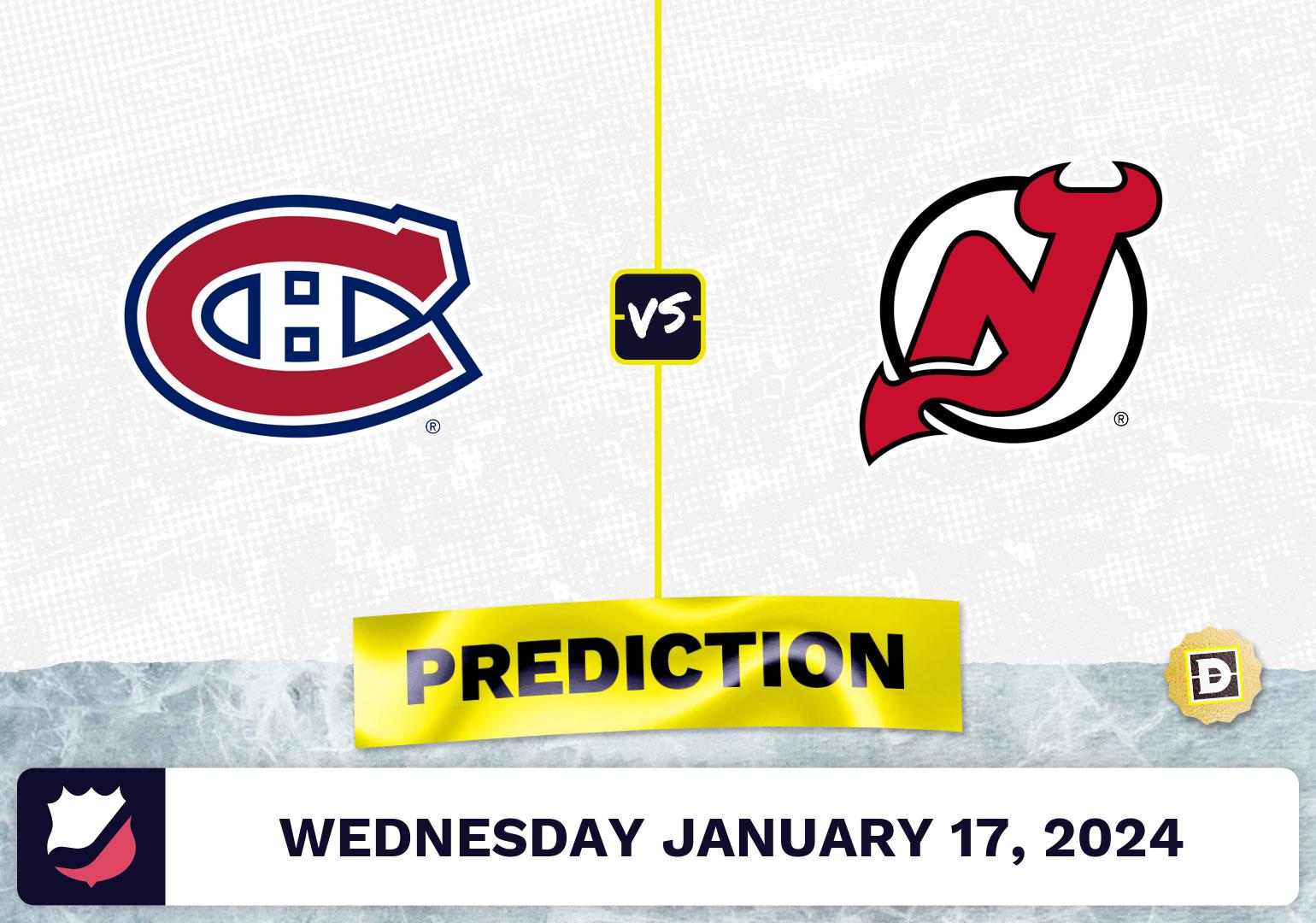 Montreal Canadiens vs. New Jersey Devils Prediction Odds NHL Picks 1 17 2024