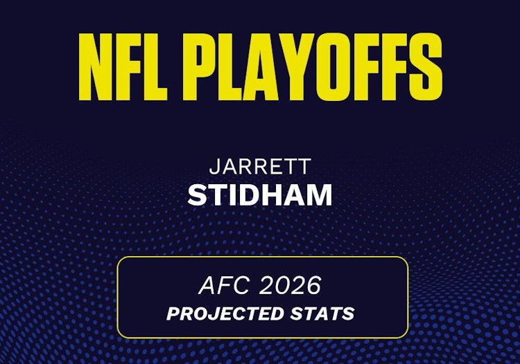 Jarrett Stidham projected stats for Conference Championships, 2026.