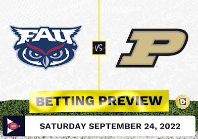 Florida Atlantic vs. Purdue CFB Prediction and Odds - Sep 24, 2022
