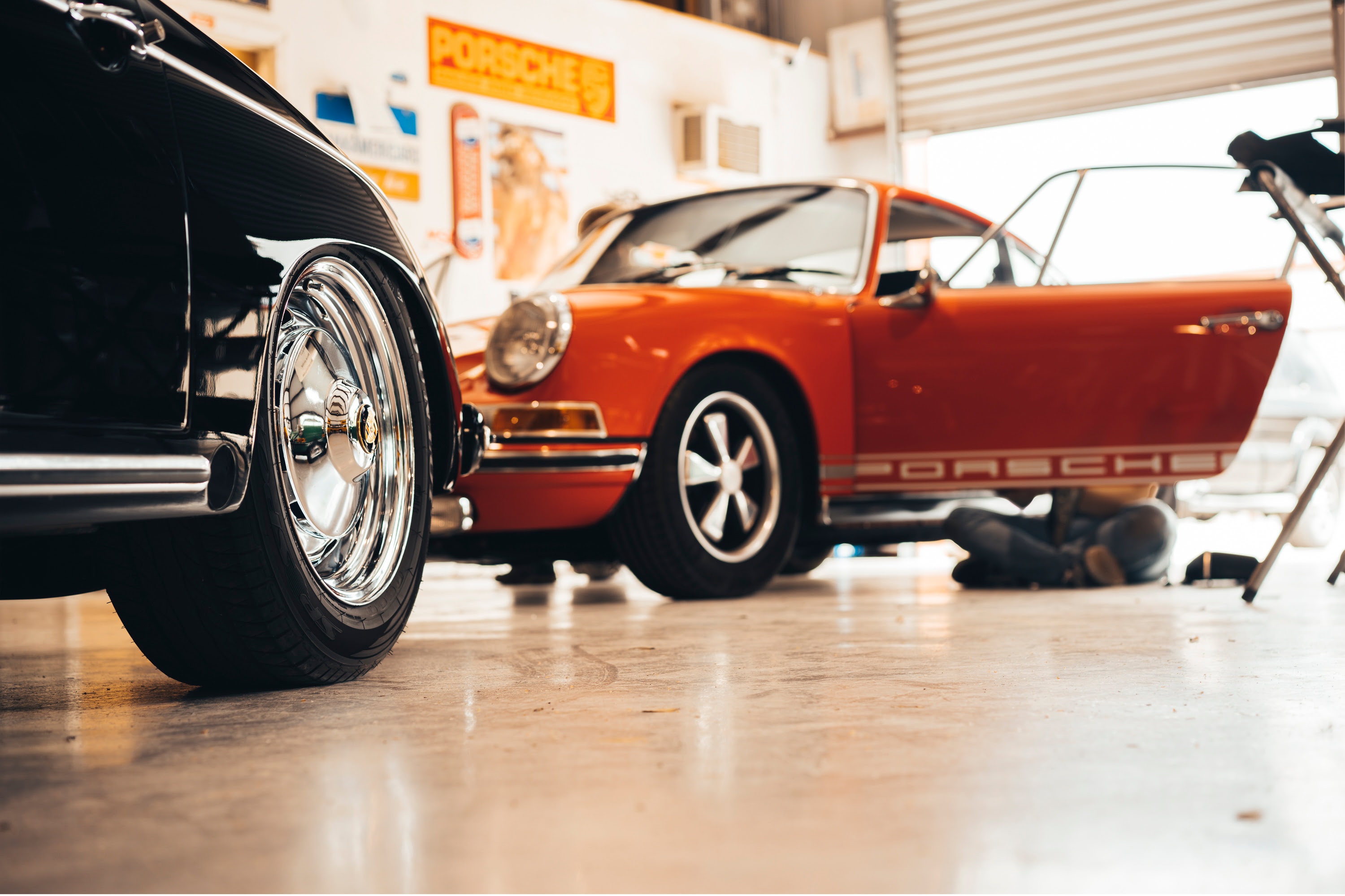 Intermeccanica 356 and orange 911S.