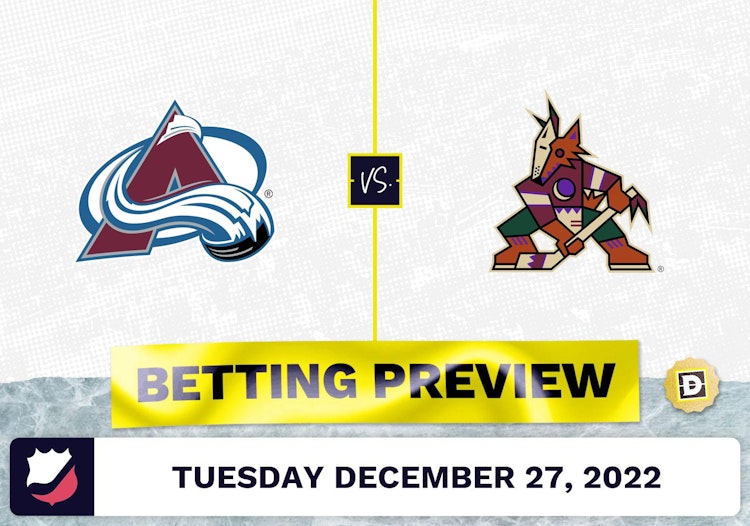 Avalanche vs. Coyotes Prediction and Odds - Dec 27, 2022