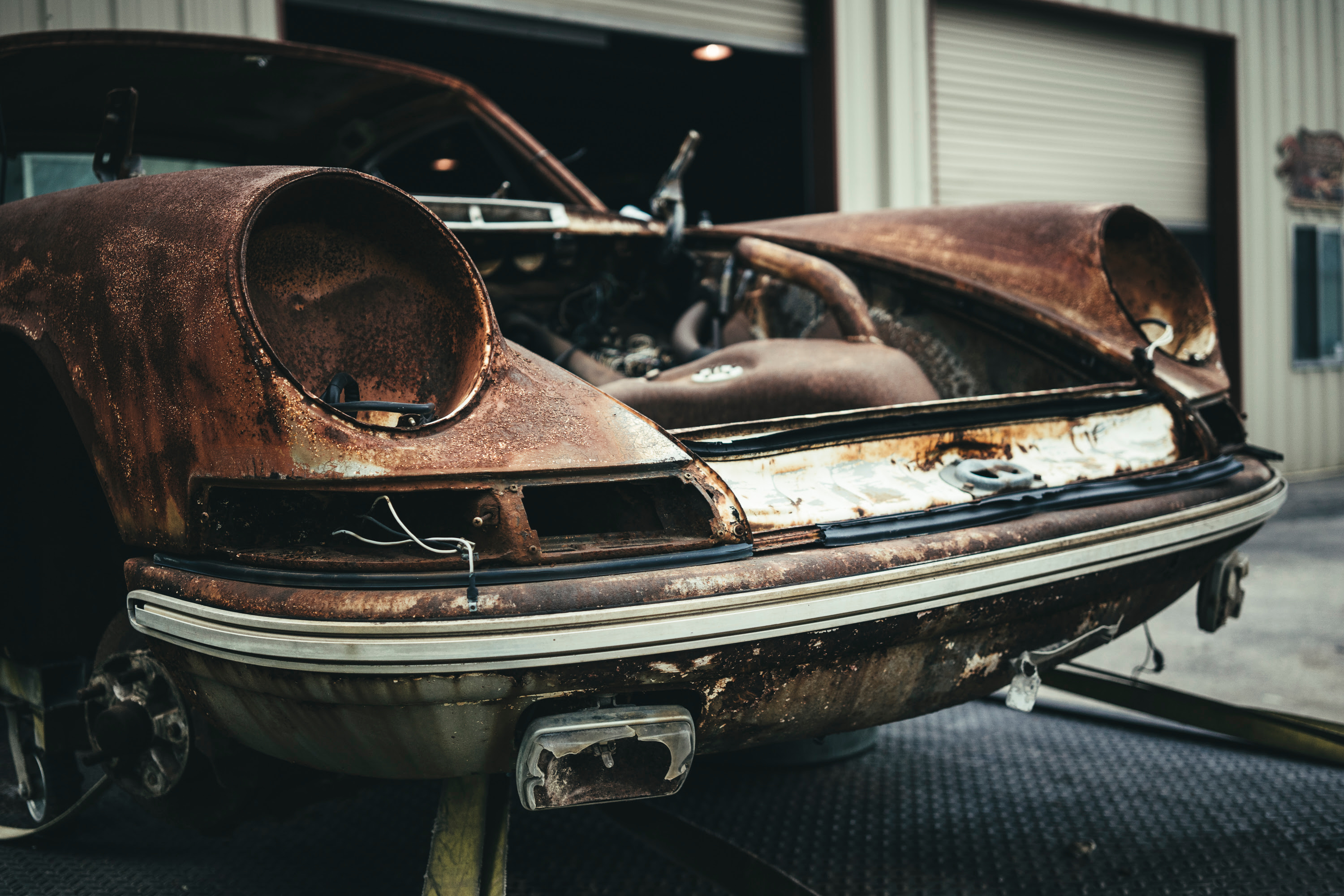 First year 1965 911 awaiting for repair.