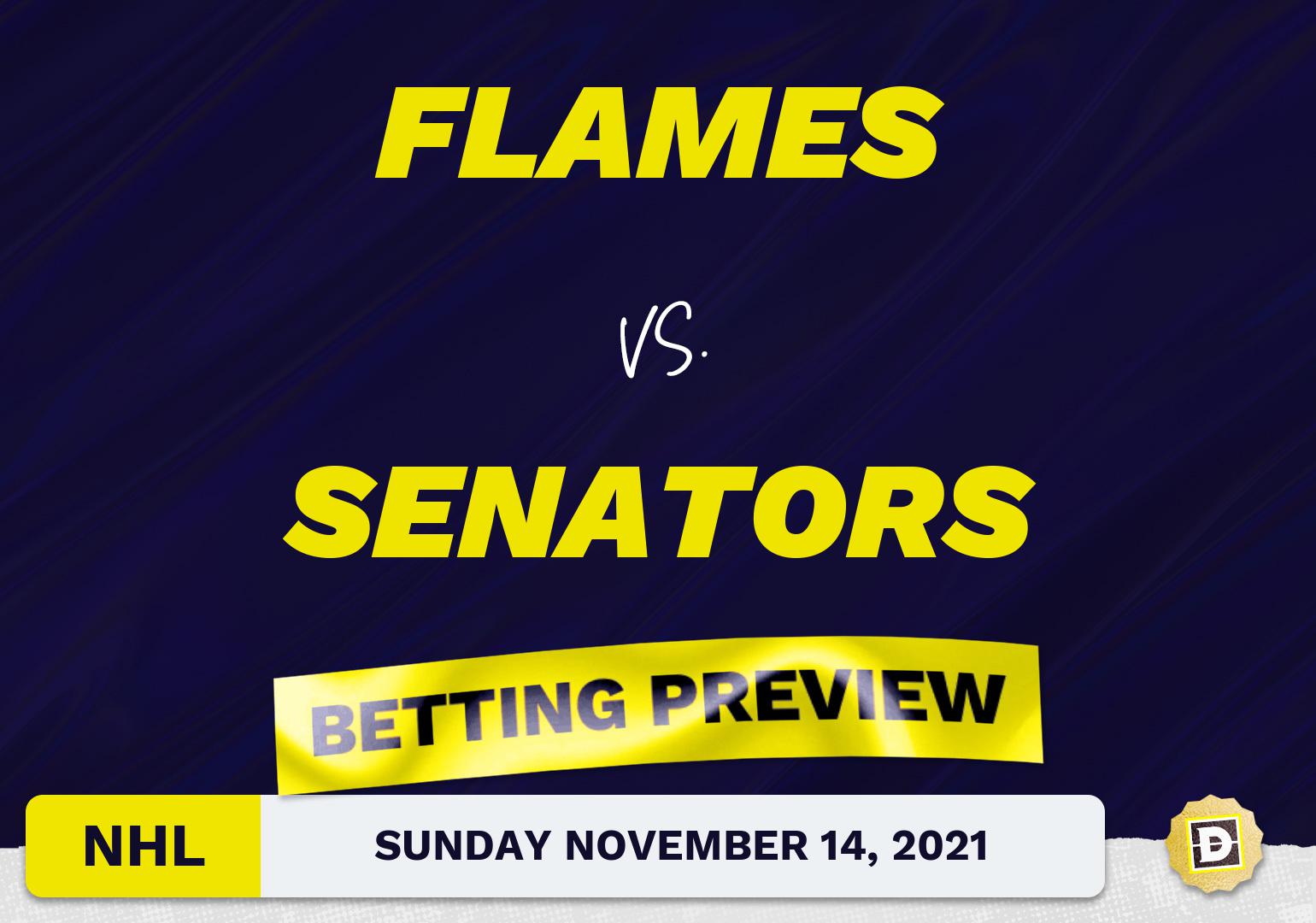 Flames vs. Senators Predictions and Odds - Nov 14, 2021