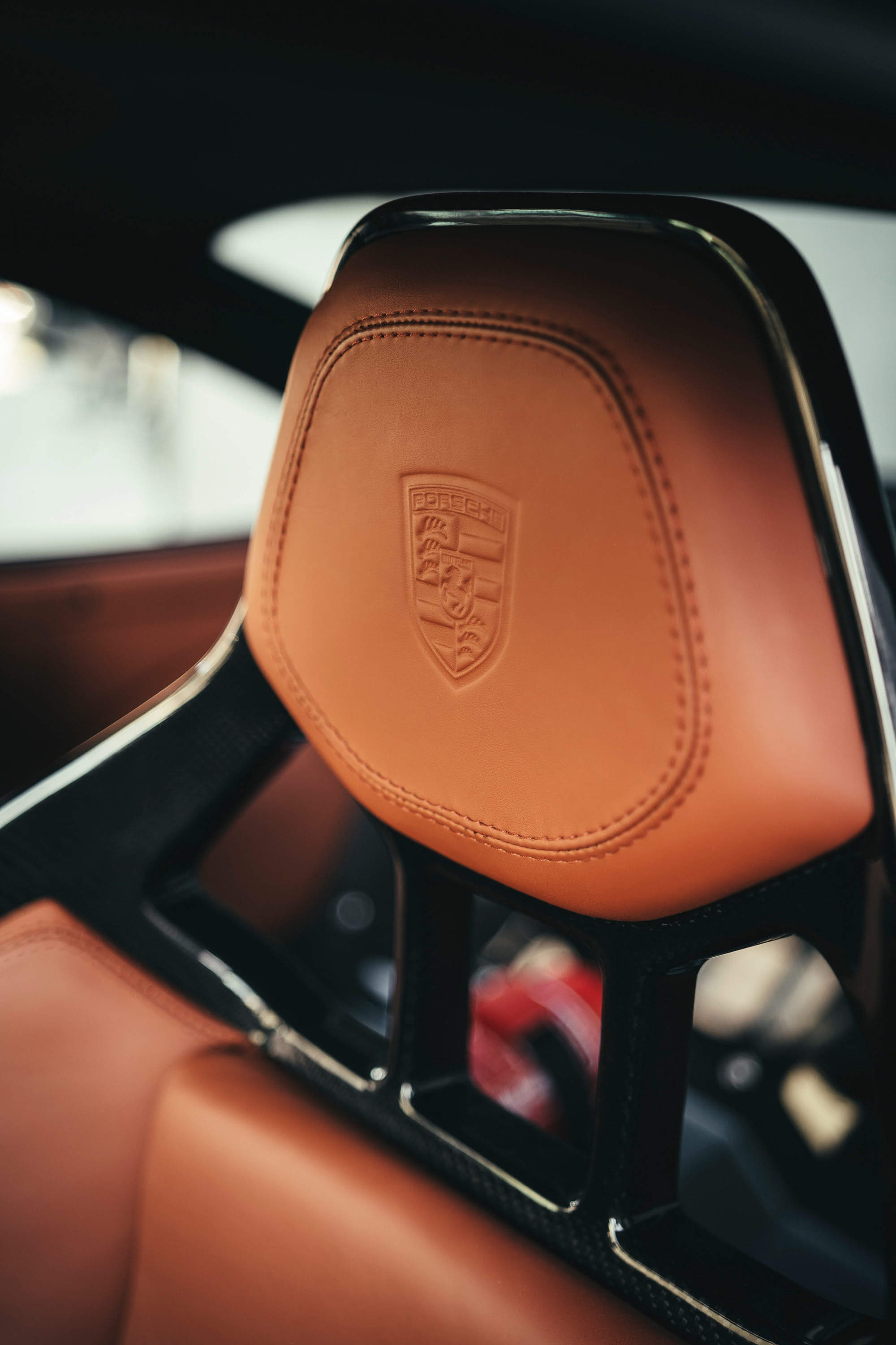 Tan interior on a green Guntherwerks 400R.