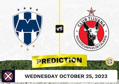Monterrey vs. Club Tijuana Prediction and Odds - October 25, 2023