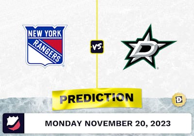 Rangers vs. Stars Prediction and Odds - November 20, 2023