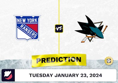 NY Rangers vs. San Jose Sharks Prediction, Odds, NHL Picks [1/23/2024]