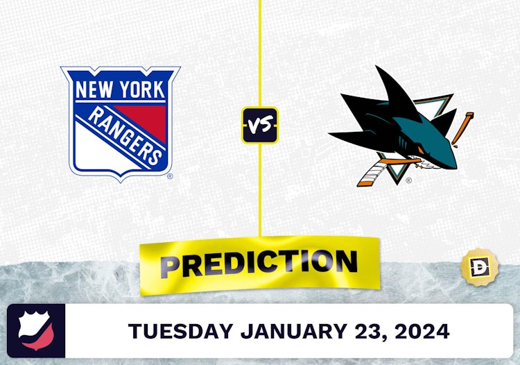 NY Rangers vs. San Jose Sharks Prediction, Odds, NHL Picks [1/23/2024]