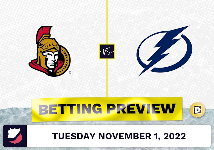 Senators vs. Lightning Prediction and Odds - Nov 1, 2022