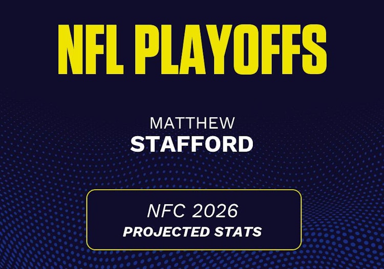 Matthew Stafford projected stats for Conference Championships, 2026.