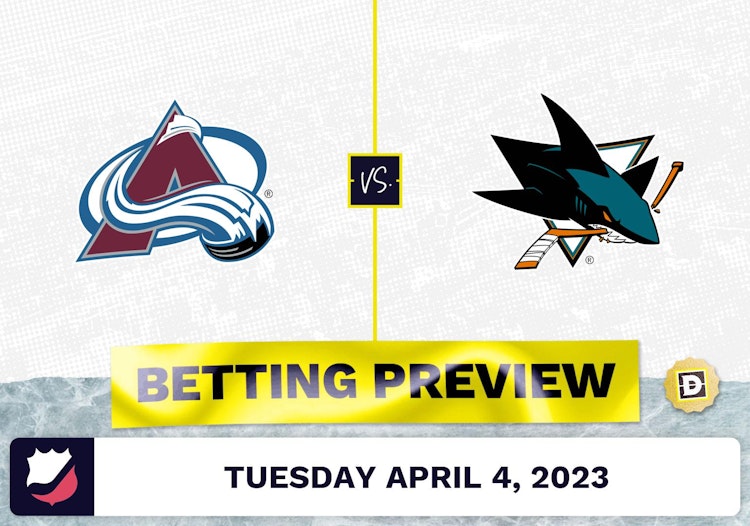 Avalanche vs. Sharks Prediction and Odds - Apr 4, 2023