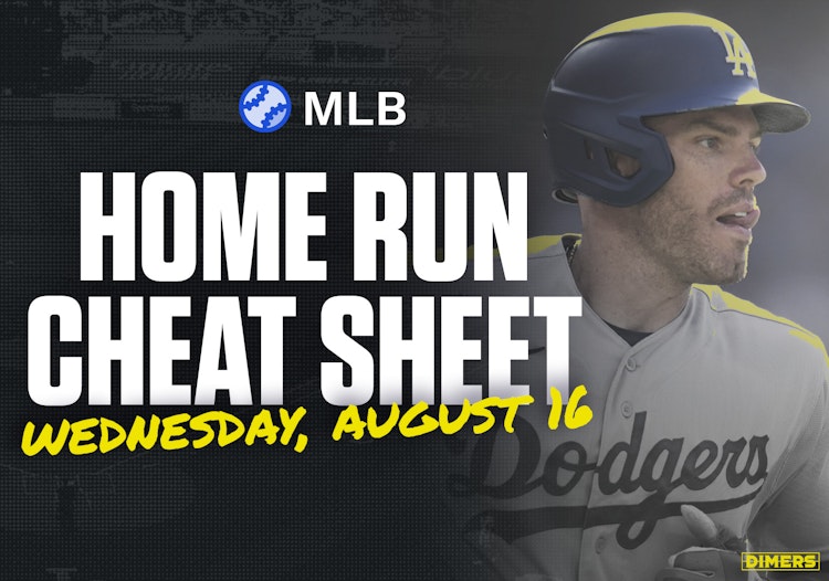 Home Run Cheat Sheet - HR Data, Stats, Matchups and More - Wednesday, August 16