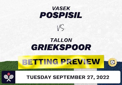 Vasek Pospisil vs. Tallon Griekspoor Predictions - Sep 27, 2022