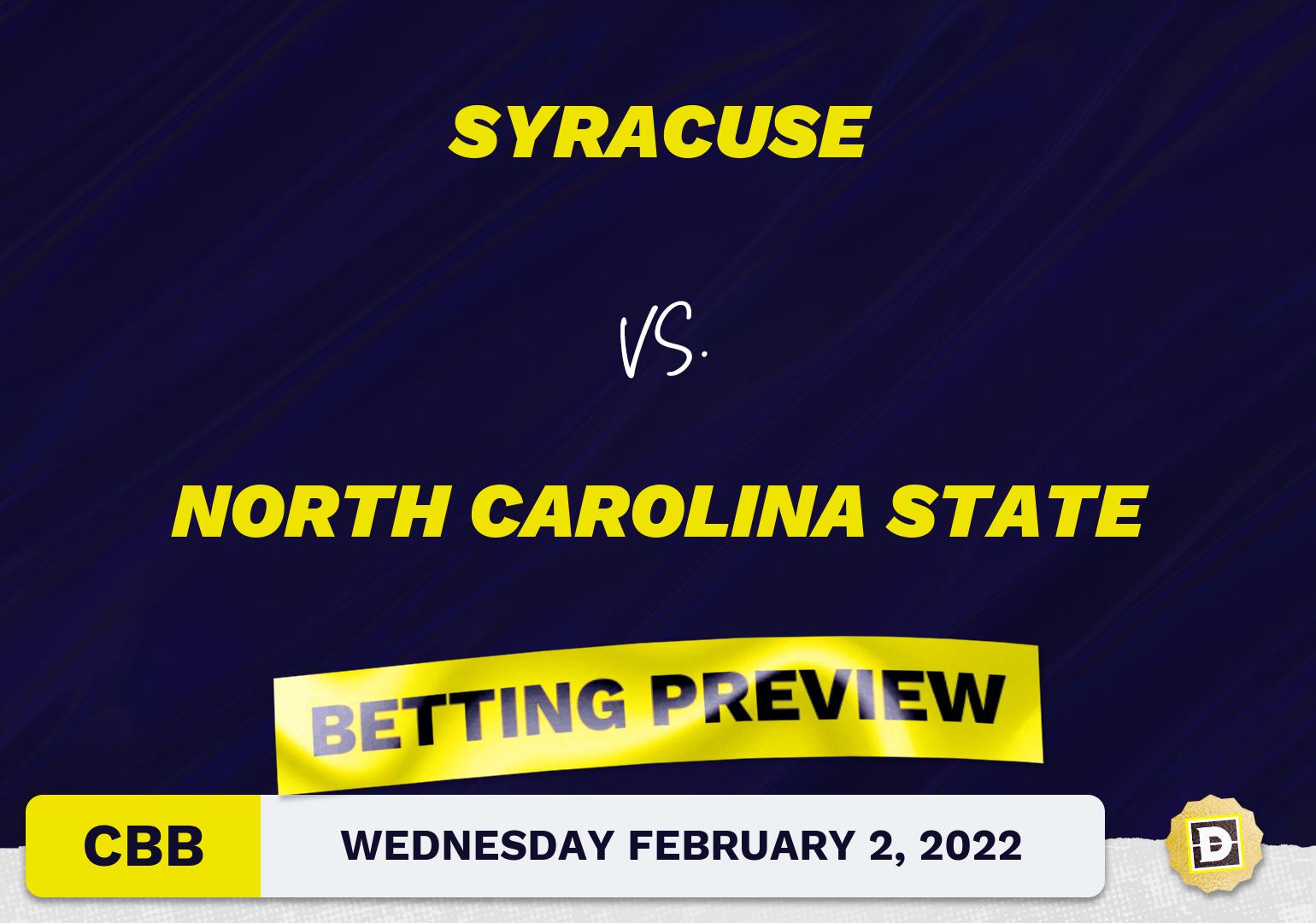 Syracuse vs. North Carolina State CBB Predictions and Odds - Feb 2, 2022
