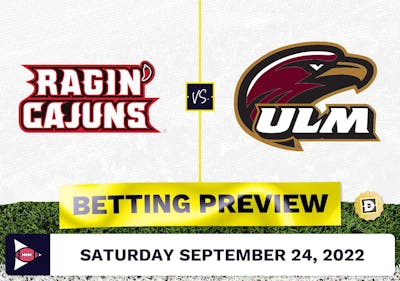 Louisiana-Lafayette vs. Louisiana-Monroe CFB Prediction and Odds - Sep 24, 2022