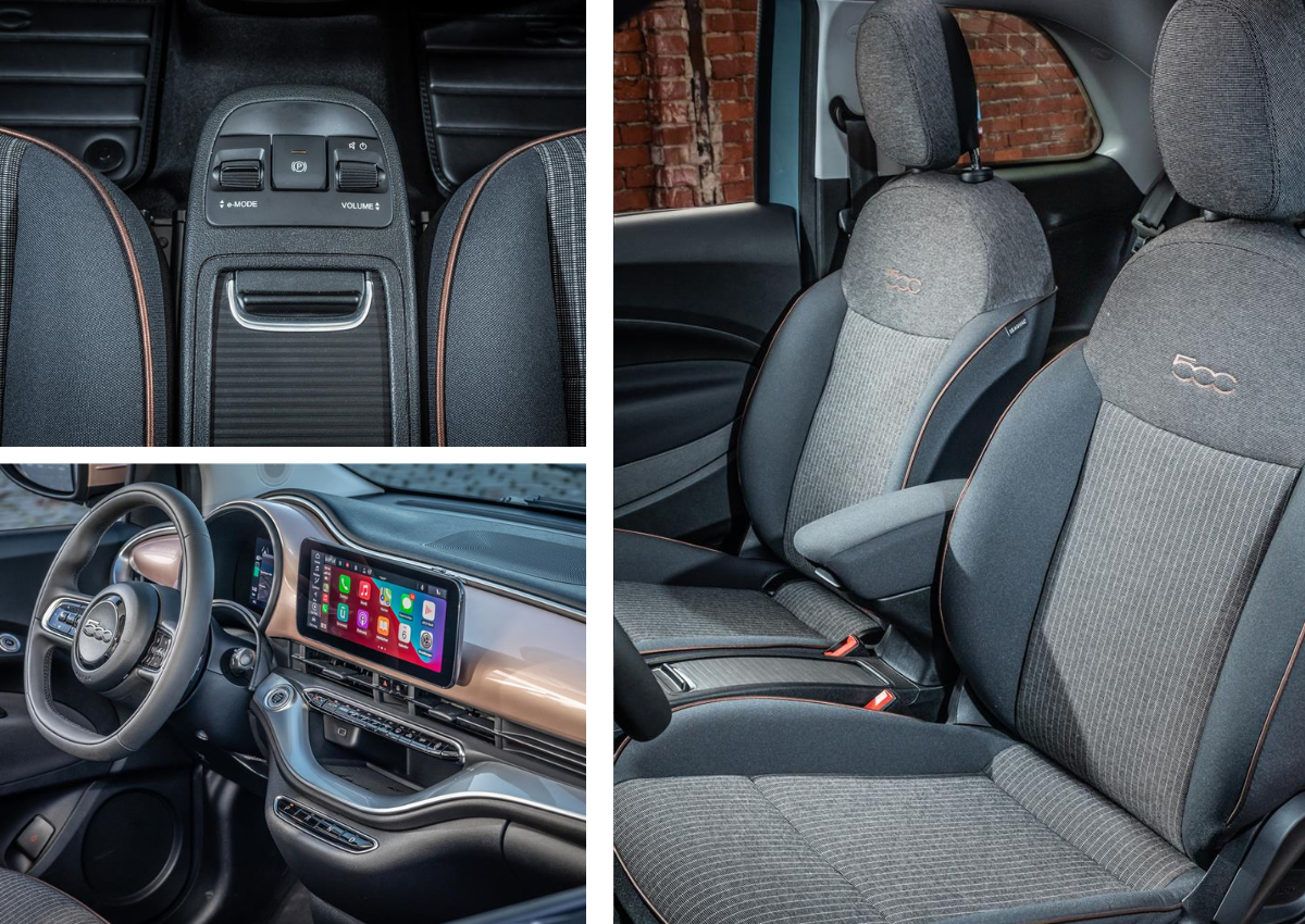 Das Interieur des Fiat 500 Cabrio