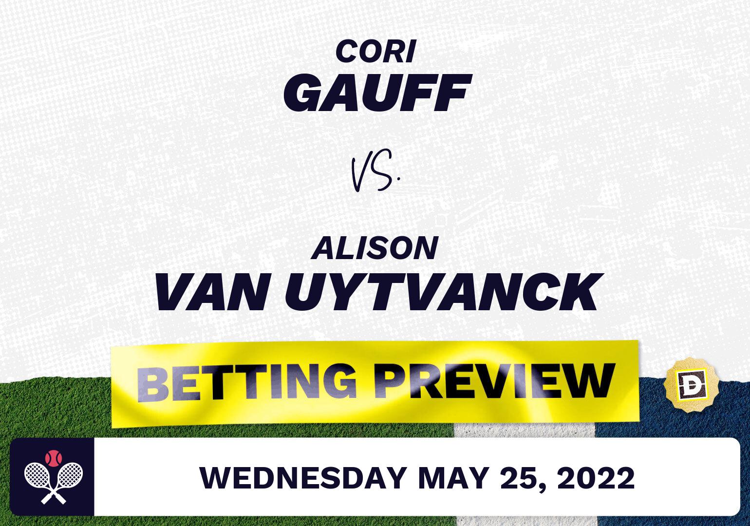 Cori Gauff vs. Alison van Uytvanck Predictions - May 25, 2022