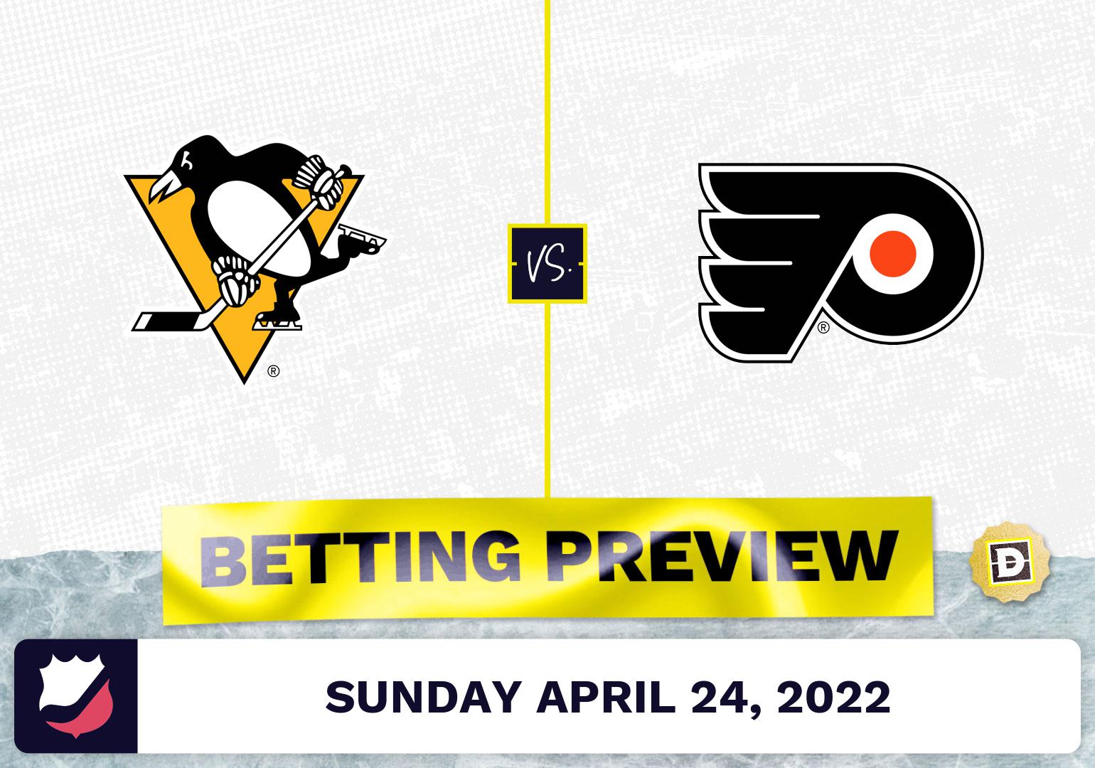 Penguins vs. Flyers Prediction and Odds - Apr 24, 2022