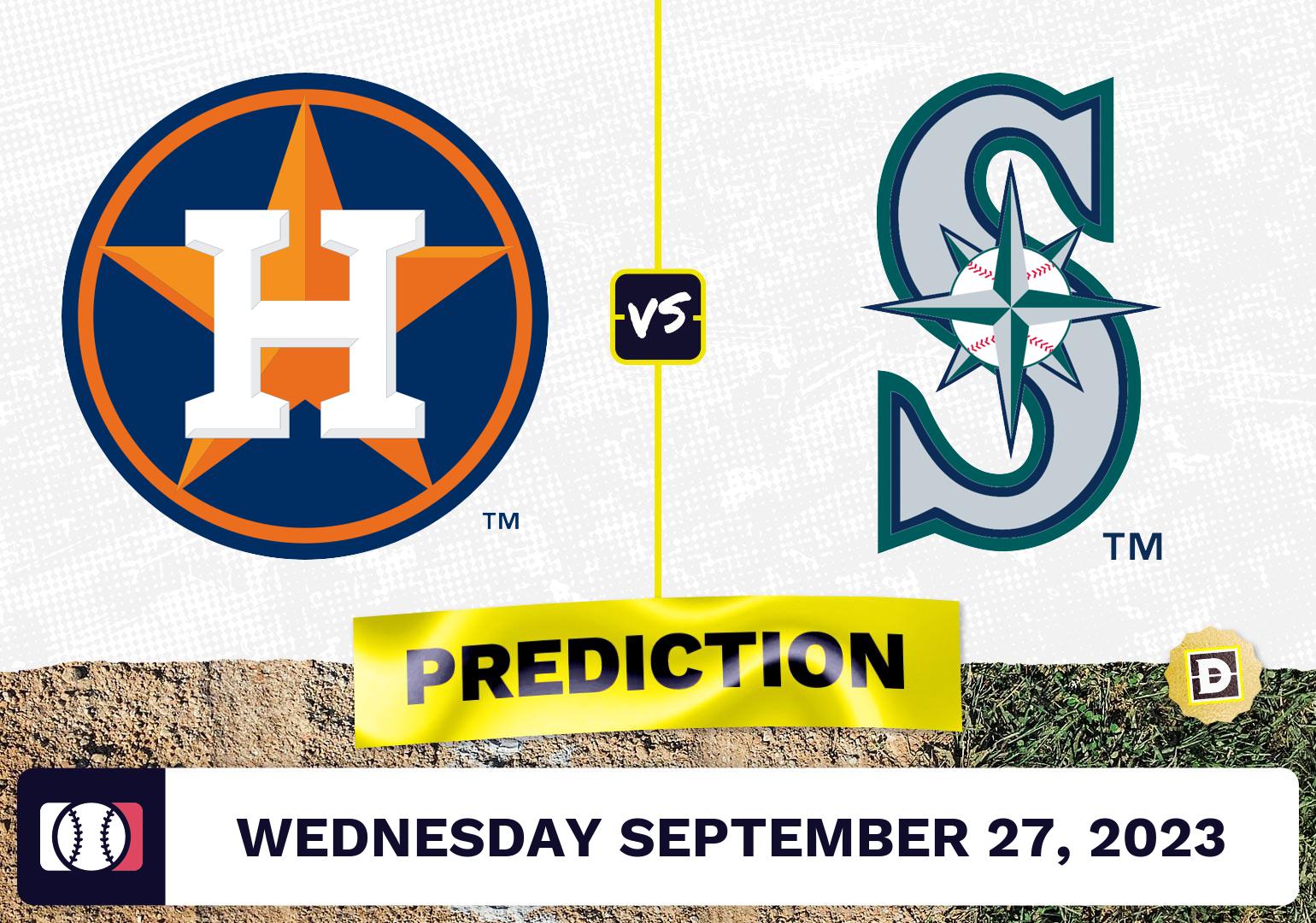 Astros vs. Mariners Prediction for MLB Wednesday [9/27/2023]