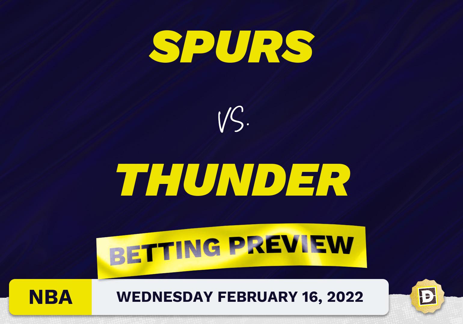 Spurs vs. Thunder Predictions and Odds - Feb 16, 2022