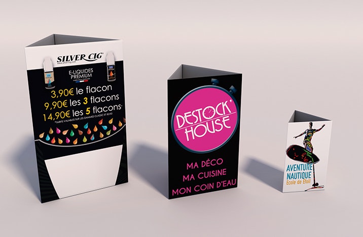 Triptyque en carton pour table Triptyque en carton pour table