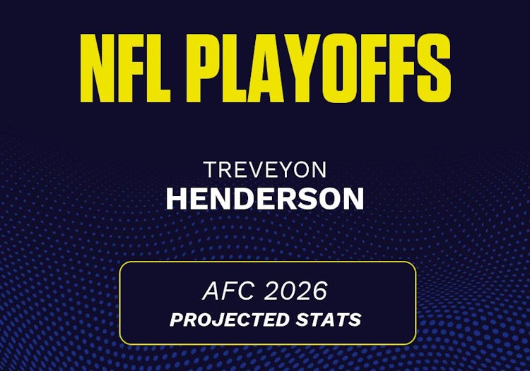 TreVeyon Henderson projected stats for Conference Championships, 2026.