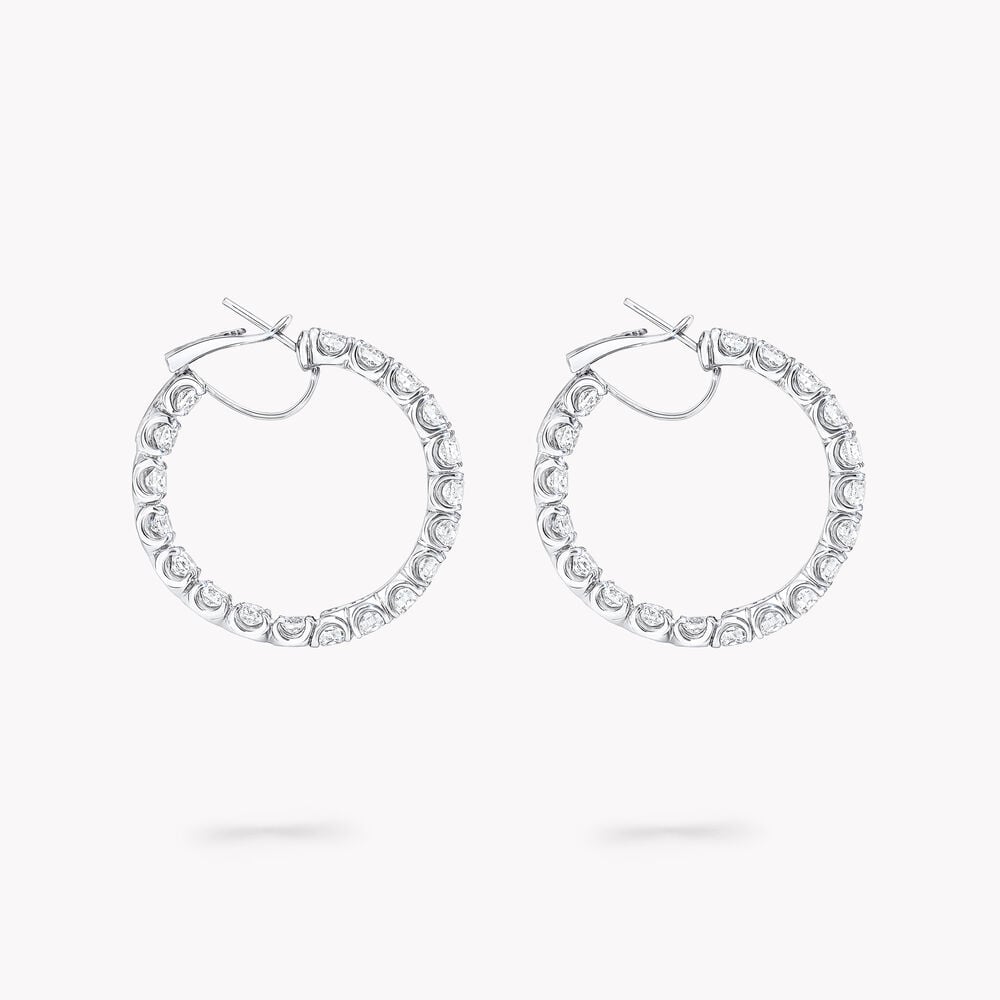 MEORA Round Diamond Hoop Earrings Pair DE/VS 18k