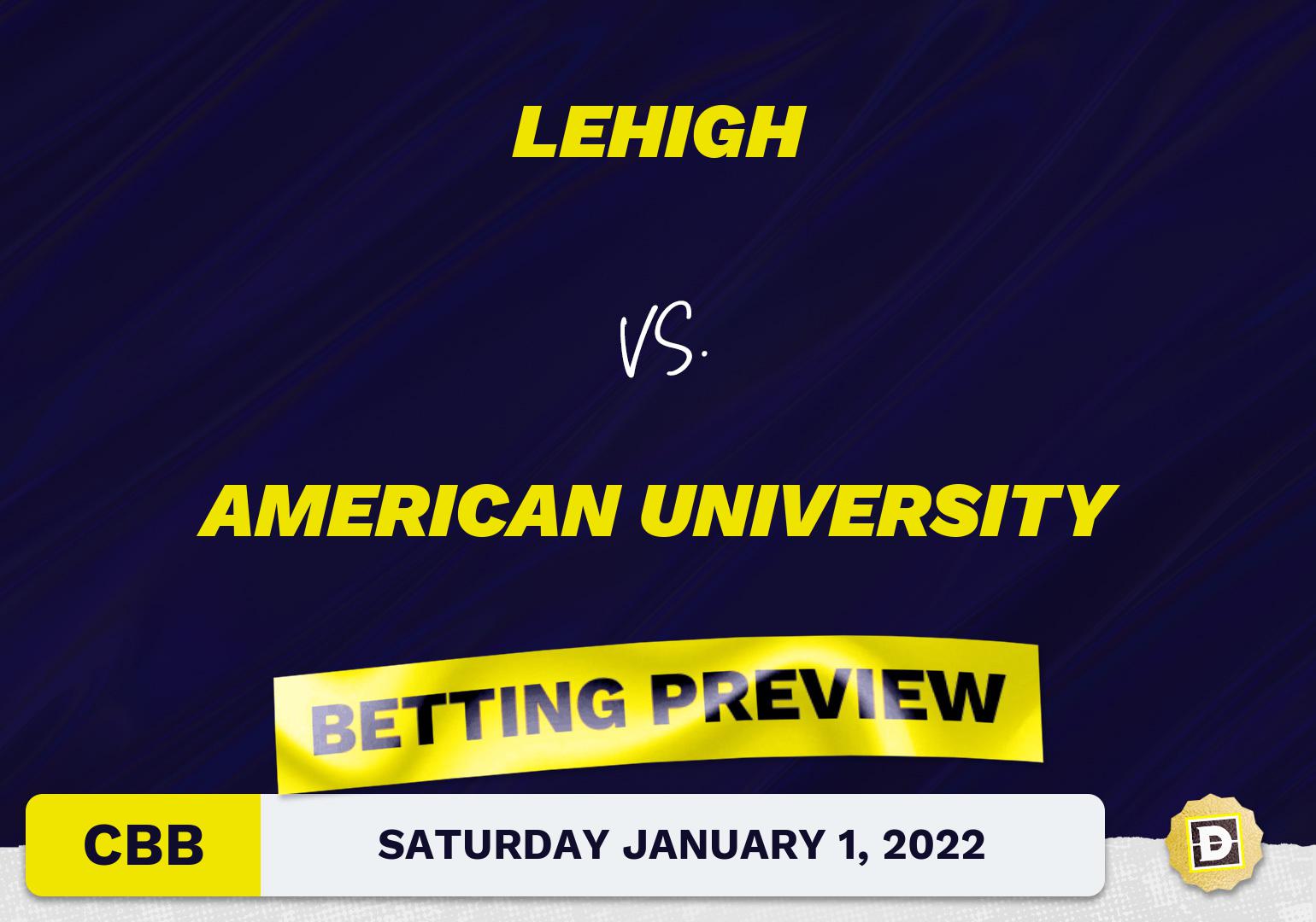 Lehigh vs. American University CBB Predictions and Odds - Jan 1, 2022