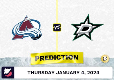 Colorado Avalanche vs. Dallas Stars Prediction, Odds, NHL Picks  [1/4/2024]
