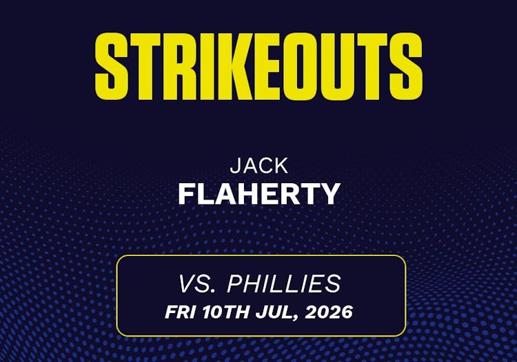 Jack Flaherty projected stats for Friday, July 10, 2026.