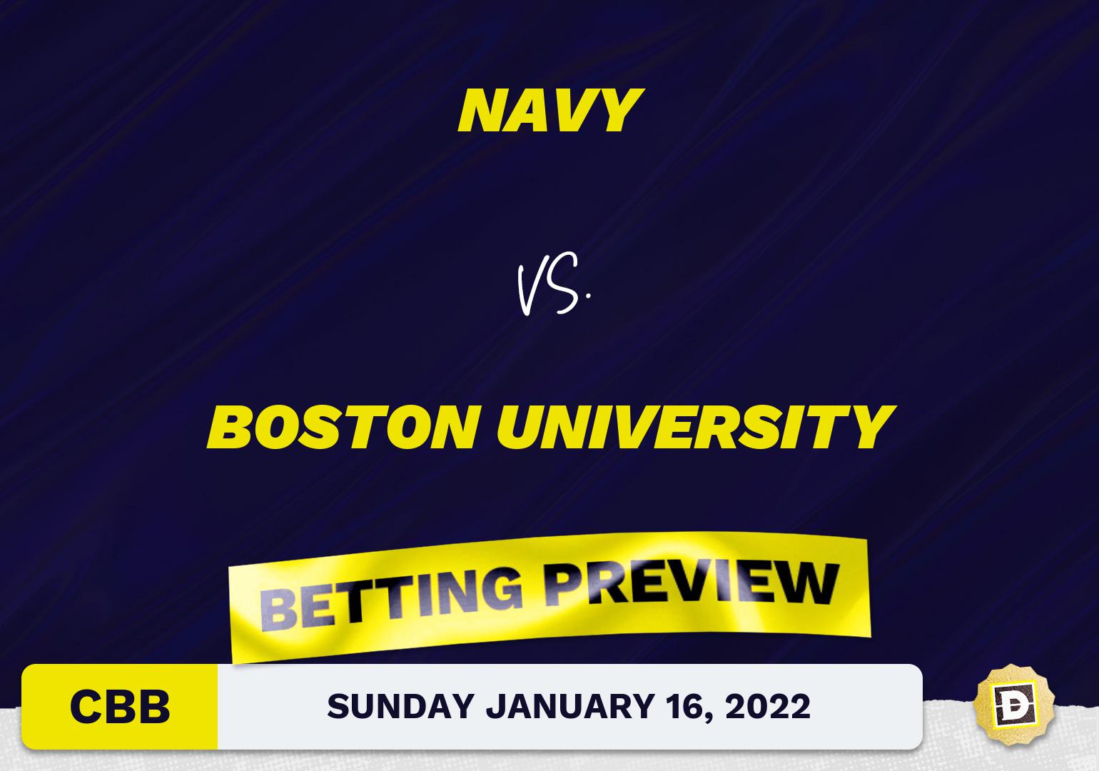Navy vs. Boston University CBB Predictions and Odds - Jan 16, 2022