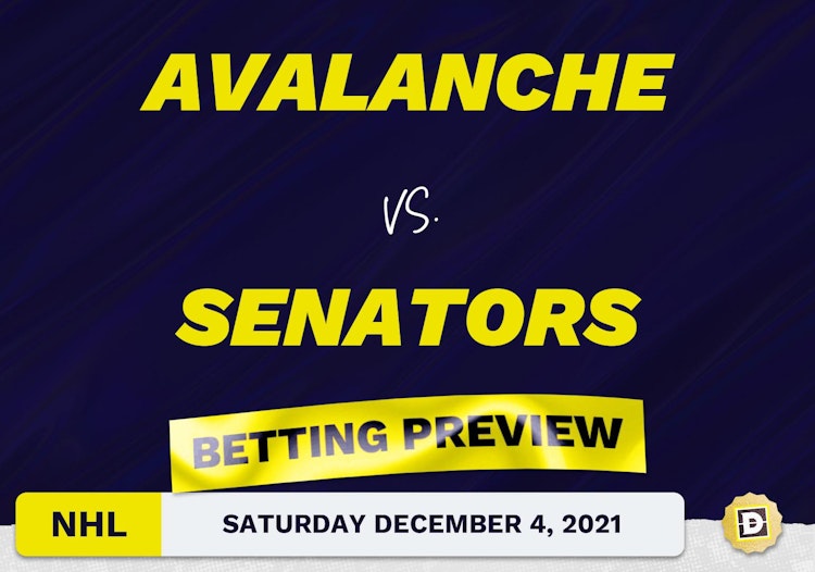 Avalanche vs. Senators Predictions and Odds - Dec 4, 2021