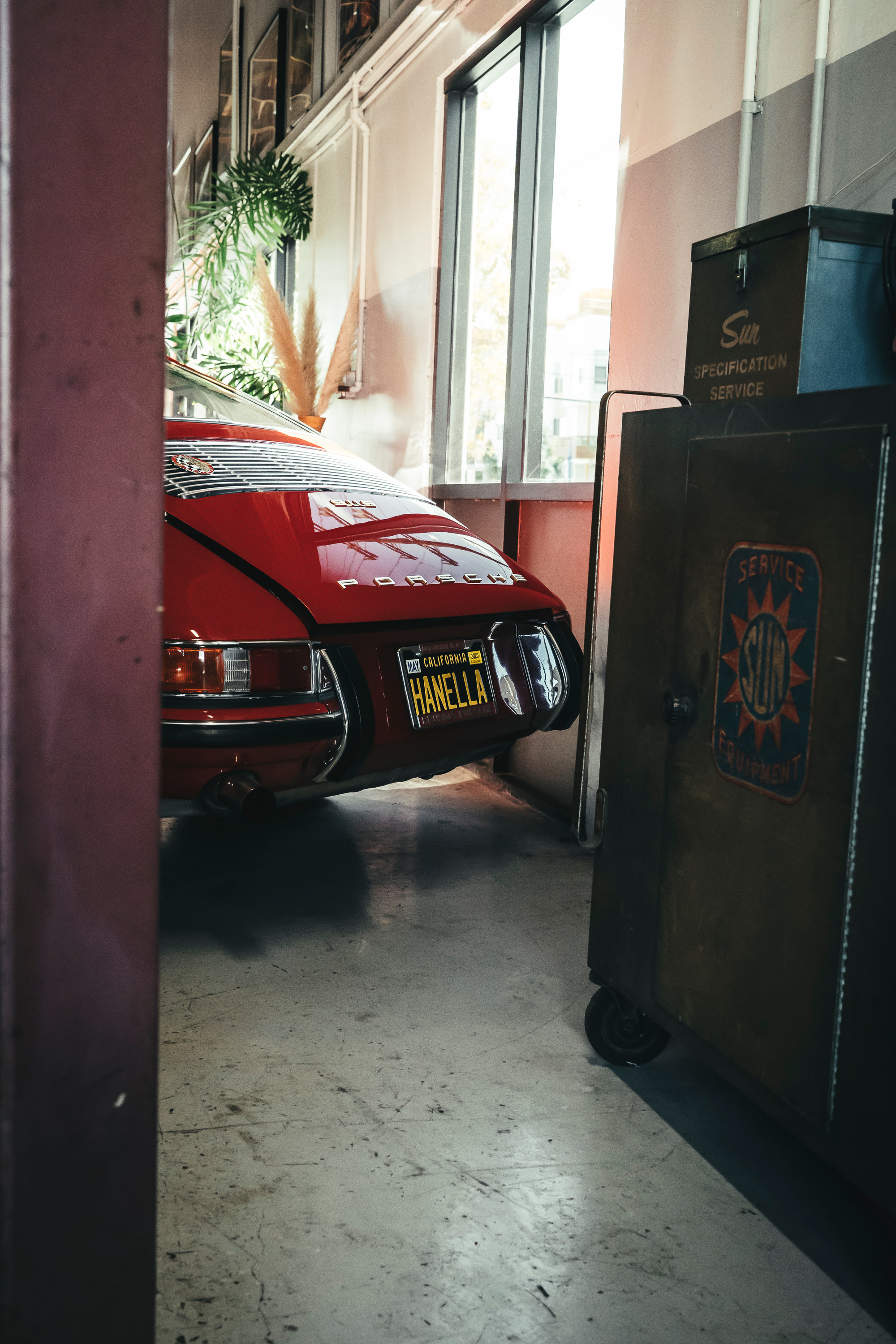 Red Porsche 911S at CarParc USA.