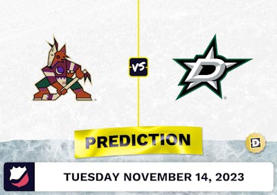 Coyotes vs. Stars Prediction and Odds - November 14, 2023